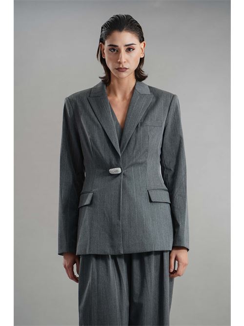 Giacca gessato in lurex Twenty Fourhaitch | NORMA GIACCAGRIGIO LUREX